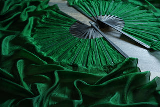 Emerald - Queen Size Half Moon Practice Fans