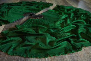 Emerald - Queen Size Half Moon Practice Fans