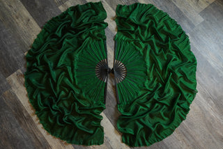 Emerald - Queen Size Half Moon Practice Fans