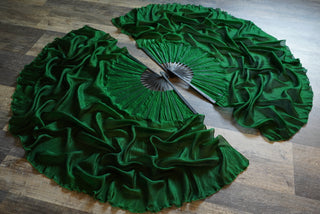 Emerald - Queen Size Half Moon Practice Fans