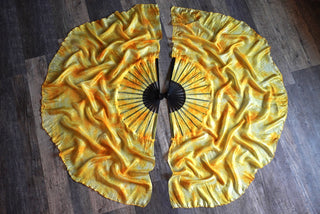 Honey Bee - Standard Size Half Moon Practice Fans