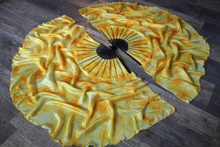 Honey Bee - Standard Size Half Moon Practice Fans
