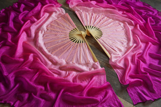 HIbiscus - Standard Size Half Moon Practice Fans