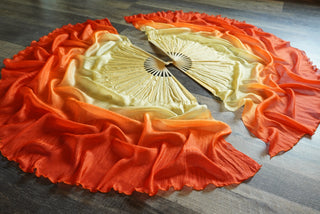 Fantasia - Queen Size Half Moon Practice Fans - DISCOUNT