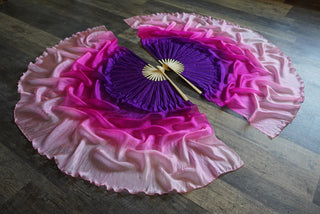 Petunia - Queen Size Half Moon Practice Fans