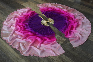 Petunia - Standard Size Half Moon Practice Fans