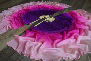 Petunia - Queen Size Half Moon Practice Fans