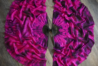 Black Bamboo Vixen - Standard Size Half Moon Practice Fans
