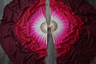 Amanita - Gold Thread - Standard Size Half Moon Practice Fans