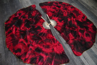 Infernal Rose - Queen Size Half Moon Practice Fans