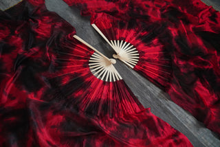 Infernal Rose - Standard Size Half Moon Practice Fans