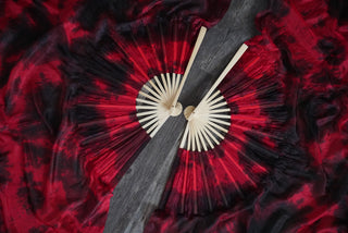 Infernal Rose - Queen Size Half Moon Practice Fans