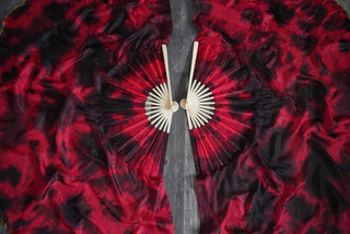 Infernal Rose - Queen Size Half Moon Practice Fans