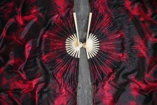 Infernal Rose - Queen Size Half Moon Practice Fans