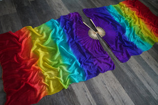 Rainbow - Queen Size Practice Fans