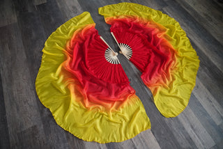 Phoenix Rising - Standard Size Half Moon Practice Fans