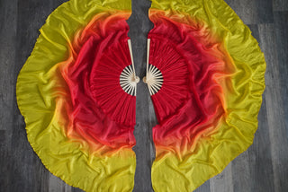 Phoenix Rising - Standard Size Half Moon Practice Fans