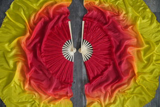 Phoenix Rising - Standard Size Half Moon Practice Fans