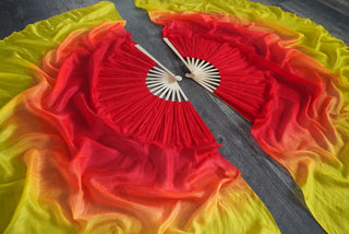 Phoenix Rising - Standard Size Half Moon Practice Fans