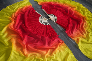Phoenix Rising - Standard Size Half Moon Practice Fans