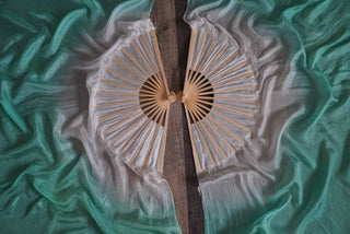 Seafoam - Standard Size Half Moon Practice Fans