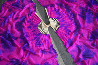 Violet Flame - Standard Size Half Moon Practice Fans