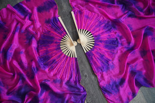 Violet Flame - Standard Size Half Moon Practice Fans