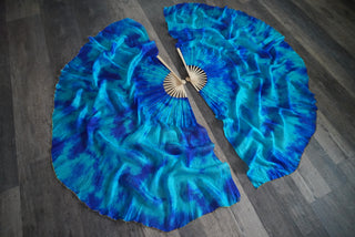 Blue Dream - Standard Size Half Moon Practice Fans
