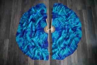 Blue Dream - Standard Size Half Moon Practice Fans
