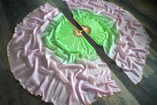 Water Lily - Standard Size Half Moon Practice Fans