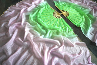 Water Lily - Standard Size Half Moon Practice Fans