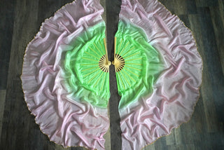 Water Lily - Standard Size Half Moon Practice Fans