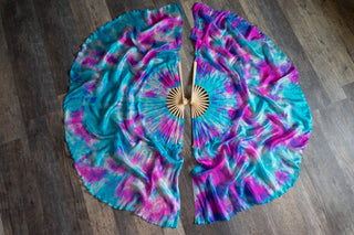 Cotton Candy - Standard Size Half Moon Practice Fans