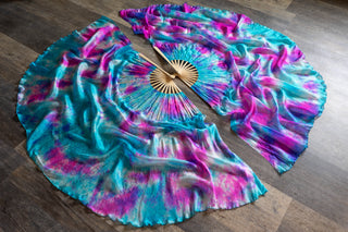 Cotton Candy - Standard Size Half Moon Practice Fans