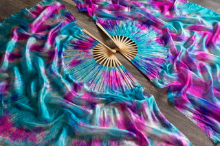 Cotton Candy - Queen Size Half Moon Practice Fans