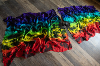 Black Rainbow - Standard Size Practice Fans
