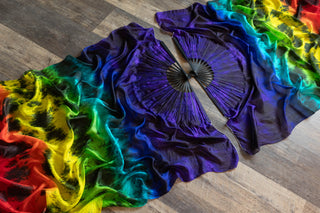 Black Rainbow Horizon - Standard Size Practice Fans
