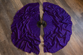 Amethyst - Standard Size Half Moon Practice Fans