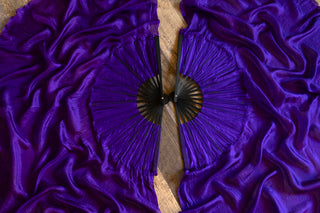 Amethyst - Queen Size Half Moon Practice Fans