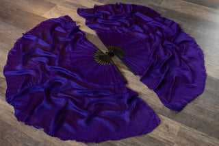 Amethyst - Standard Size Half Moon Practice Fans