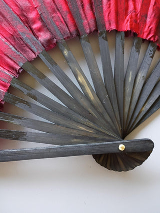 Black Rainbow - Queen Size Practice Fans - DISCOUNT - Black Bamboo Color Defect