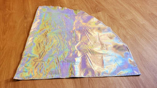 MTO Flower Petal Flags Set // Silver // Vegan Holographic Lame fabric // 32 inches across // poles not included // 1-3 week creation time