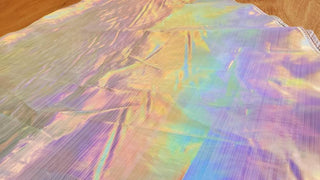 MTO Flower Petal Flags Set // Silver // Vegan Holographic Lame fabric // 32 inches across // poles not included // 1-3 week creation time
