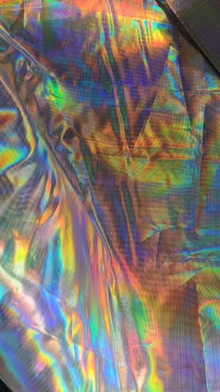 MTO Flower Petal Flags Set // Silver // Vegan Holographic Lame fabric // 32 inches across // poles not included // 1-3 week creation time