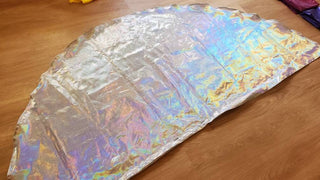 MTO Vegan Fairy Wing Flags// Large //Silver Holographic Lame// Poles not included // 1-3 week made to order creation time